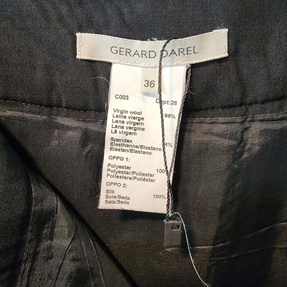 Gerard Darel Pleated Blade Panel Midi Wool Skirt - Picture 5 of 7